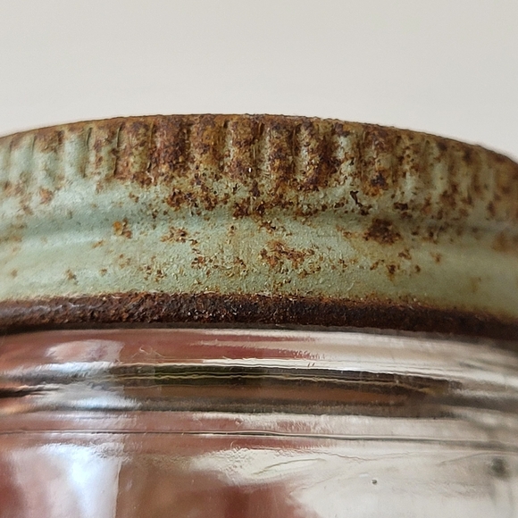 Vintage Small Clear Glass Alka Seltzer Jar with Metal Screw On Cap - Picture 6 of 16